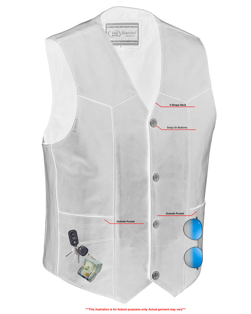 DS115 Men's Single Back Panel Concealed Carry Vest-Daniel Smart Mfg - Retail