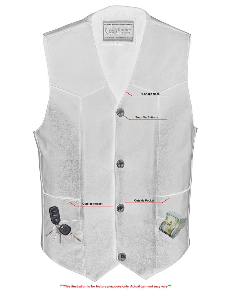 DS115 Men's Single Back Panel Concealed Carry Vest-Daniel Smart Mfg - Retail