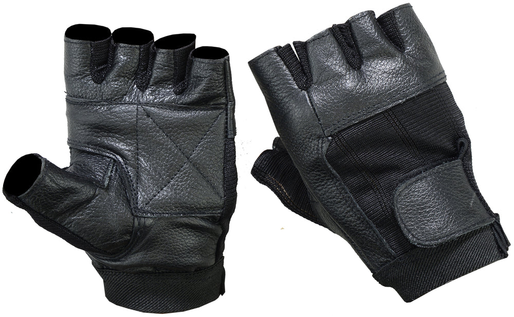 DS12 Leather / Mesh Fingerless Glove-Daniel Smart Mfg - Retail