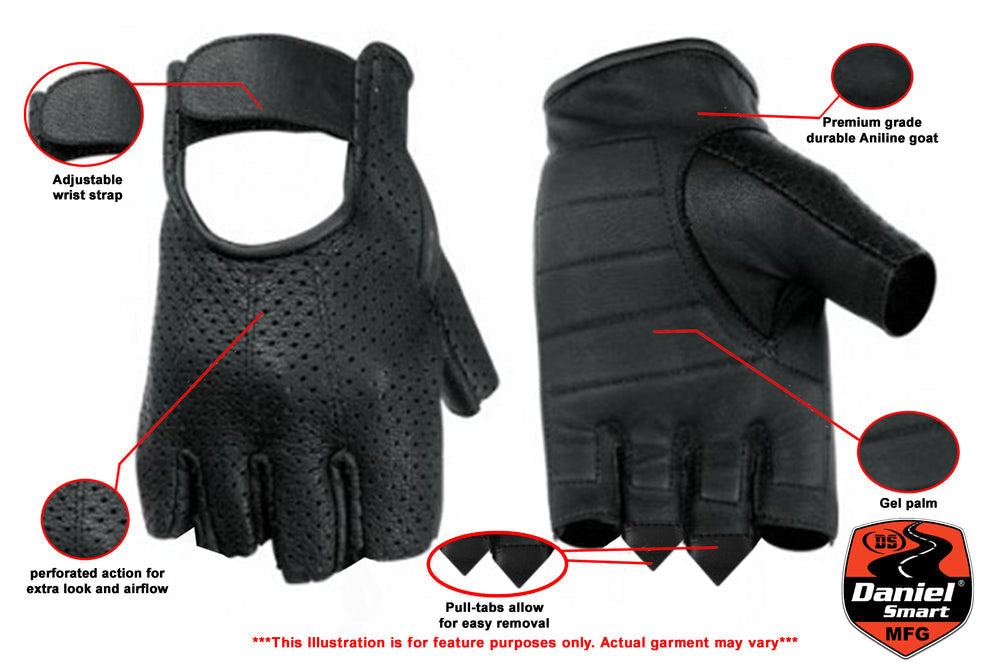 DS14 Perforated Fingerless Glove-Daniel Smart Mfg - Retail