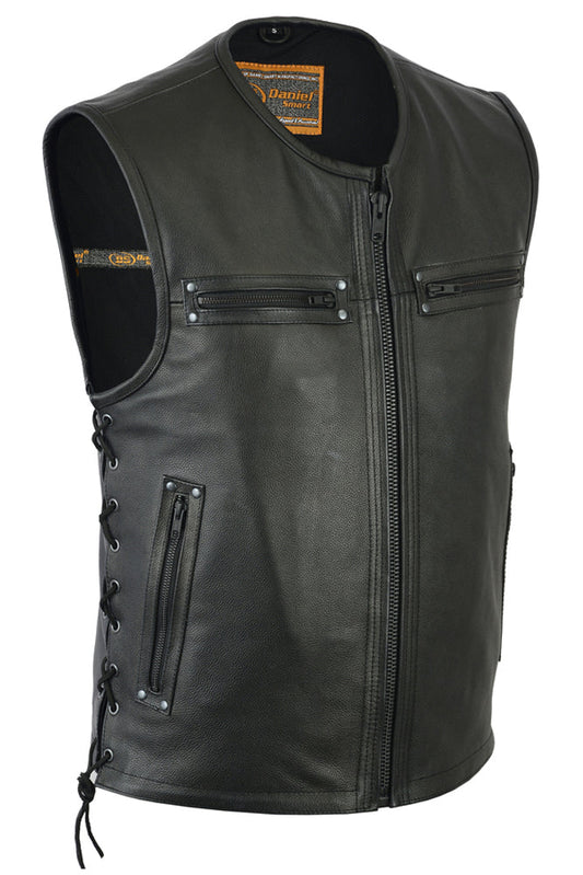 DS146 Men's Zipper Front Single Back Panel Concealed Carry Vest-Daniel Smart Mfg - Retail