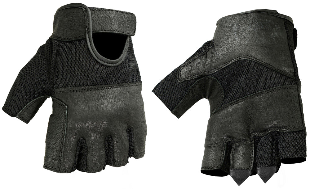 DS17 Leather/ Mesh Fingerless Glove-Daniel Smart Mfg - Retail