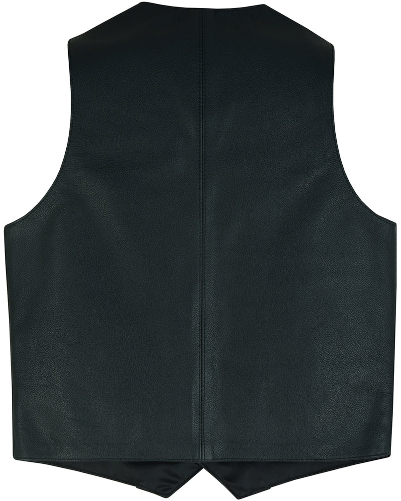 DS1725 Kids Traditional Style Plain Side Vest-Kids Leather-Daniel Smart Mfg - Retail