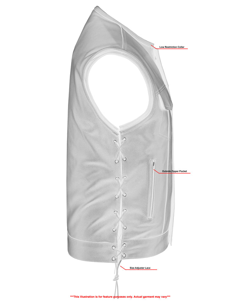 DS178 Upgraded Style Gun Pockets, Hidden 10" Gun Metal Zipper-Daniel Smart Mfg - Retail