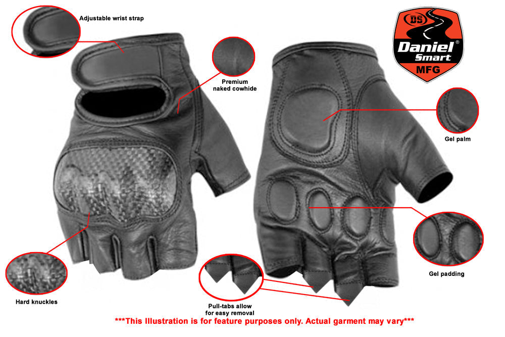 DS18 Sporty Fingerless Glove-Daniel Smart Mfg - Retail