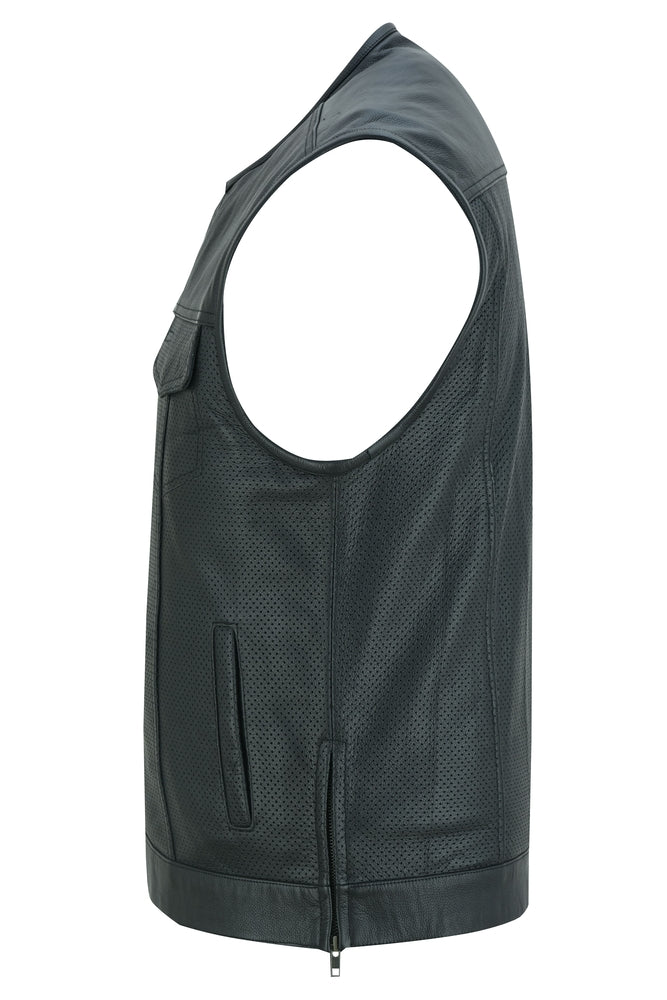 DS183 Men's Premium Perforated Single Back Panel Concealment Vest W/O-Daniel Smart Mfg - Retail