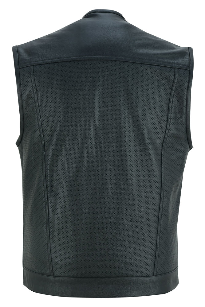 DS183 Men's Premium Perforated Single Back Panel Concealment Vest W/O-Daniel Smart Mfg - Retail