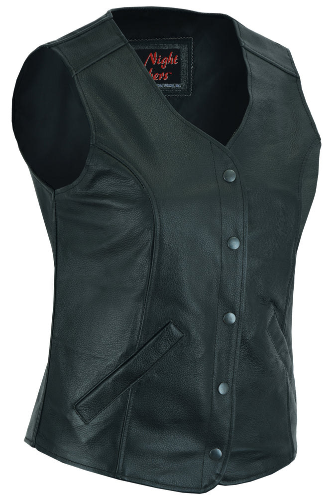 DS204 Women's Stylish Longer Body 3/4 Vest - Plain Sides-Daniel Smart Mfg - Retail