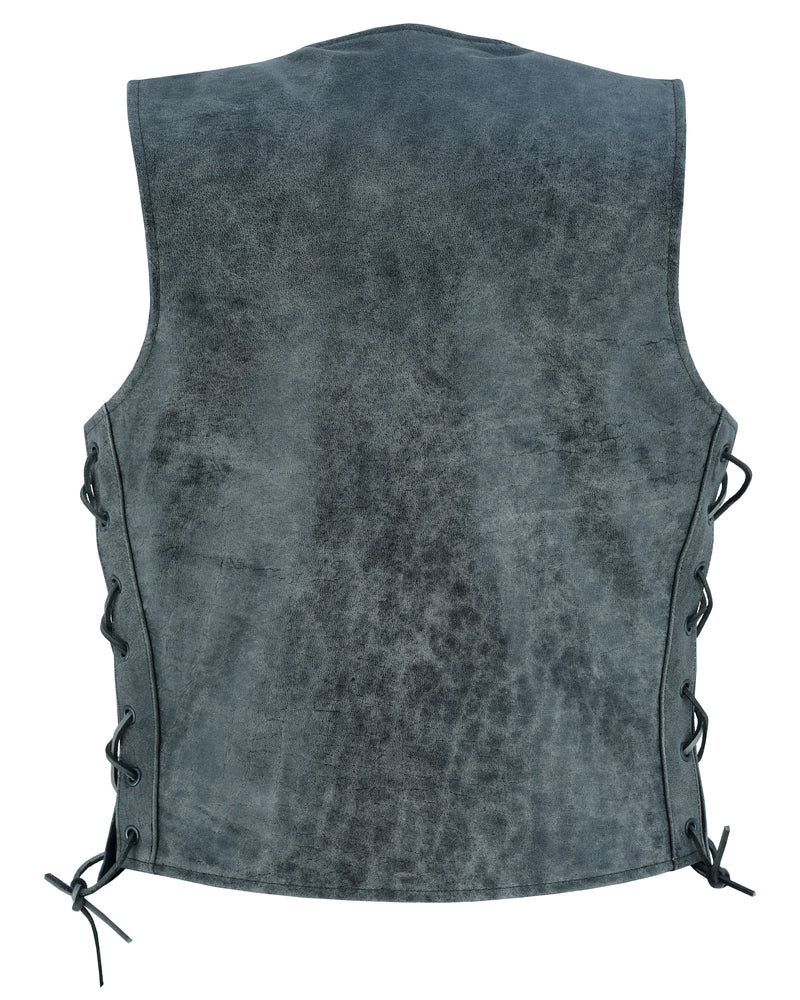 DS205V Women's Gray Single Back Panel Concealed Carry Vest-Daniel Smart Mfg - Retail