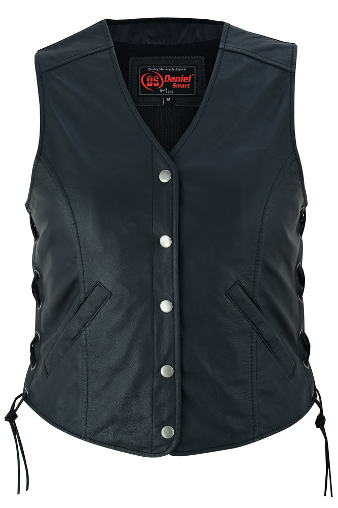 DS211 Women's Light Weight Open Neck Vest-Daniel Smart Mfg - Retail