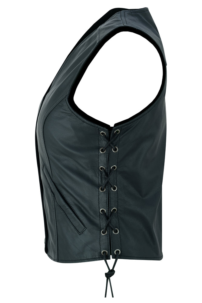 DS211 Women's Light Weight Open Neck Vest-Daniel Smart Mfg - Retail