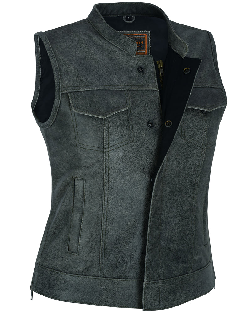 DS229 Women's Premium Single Back Panel Concealment Vest - GRAY-Daniel Smart Mfg - Retail