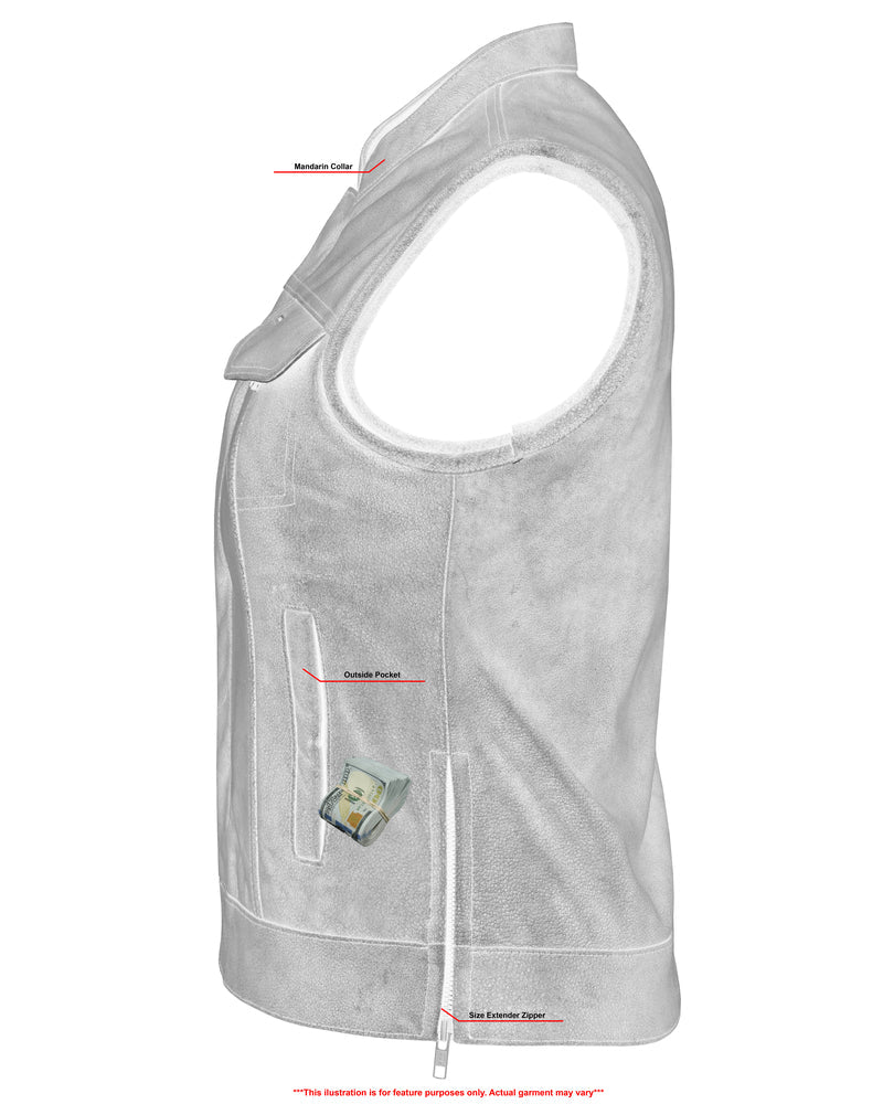 DS229 Women's Premium Single Back Panel Concealment Vest - GRAY-Daniel Smart Mfg - Retail