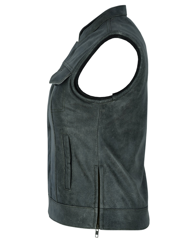 DS229 Women's Premium Single Back Panel Concealment Vest - GRAY-Daniel Smart Mfg - Retail