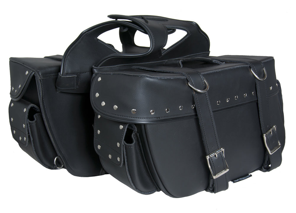 DS321S Two Strap Saddle Bag w/ Studs-Daniel Smart Mfg - Retail