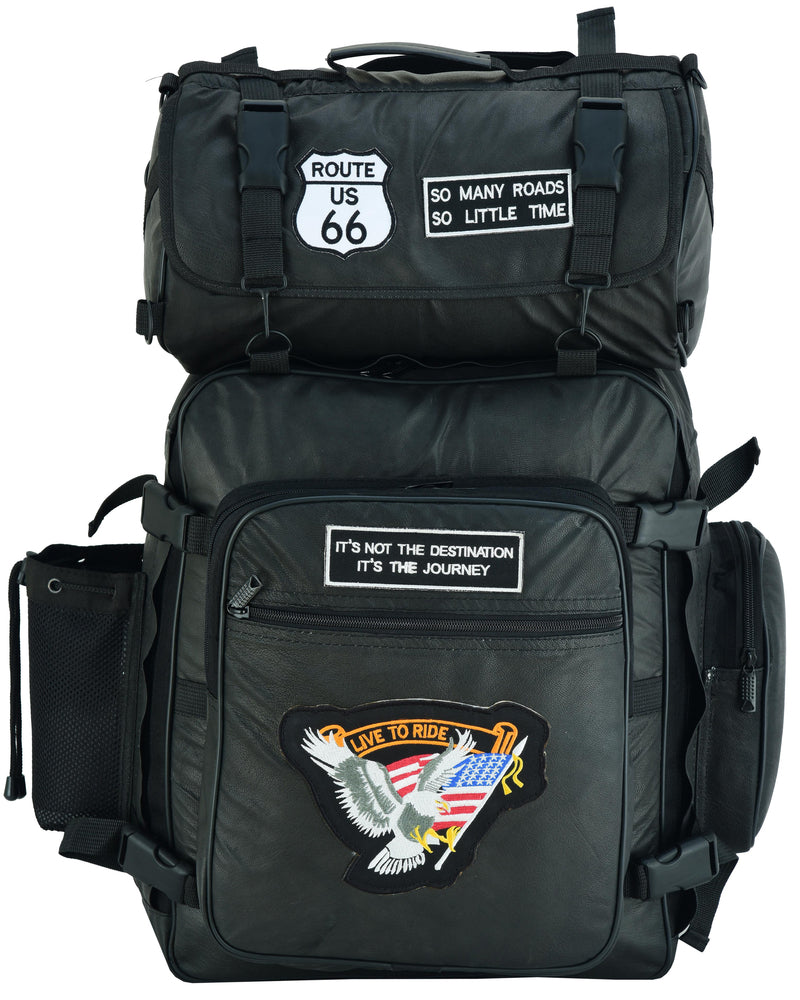 DS370 Three Piece Sissy Bar Back Pack-Sissy Bar Bags-Daniel Smart Mfg - Retail