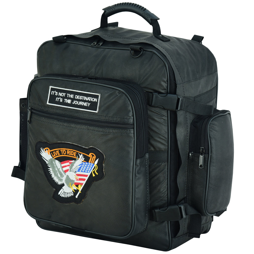 DS370 Three Piece Sissy Bar Back Pack-Sissy Bar Bags-Daniel Smart Mfg - Retail