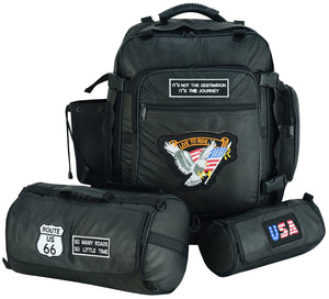 DS370 Three Piece Sissy Bar Back Pack-Sissy Bar Bags-Daniel Smart Mfg - Retail