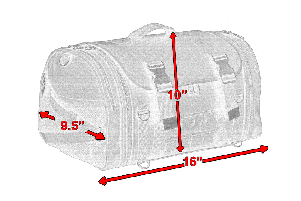 DS379 Modernize Cruising Premium Roll Bag-Sissy Bar Bags-Daniel Smart Mfg - Retail