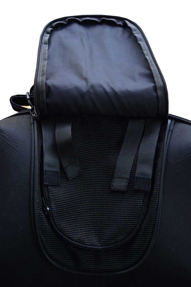 DS388 Daniel Smart Black Heavy Duty Textile Motorcycle Pet Carrier Si-Sissy Bar Bags-Daniel Smart Mfg - Retail