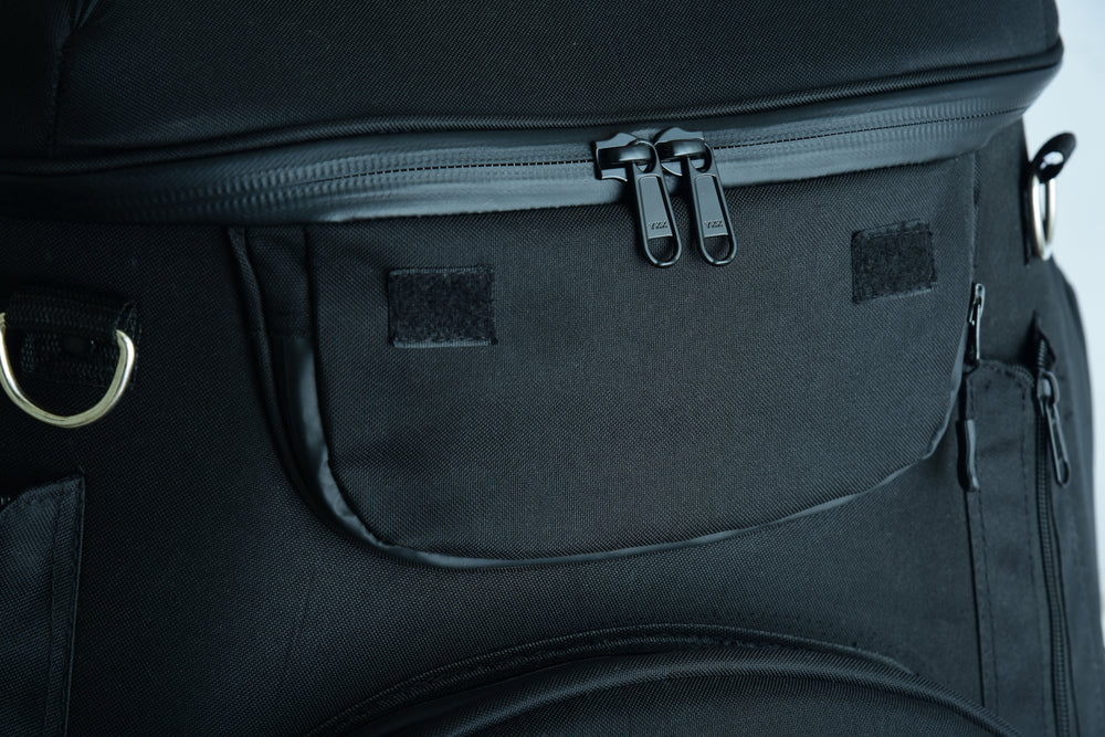 DS388 Daniel Smart Black Heavy Duty Textile Motorcycle Pet Carrier Si-Sissy Bar Bags-Daniel Smart Mfg - Retail