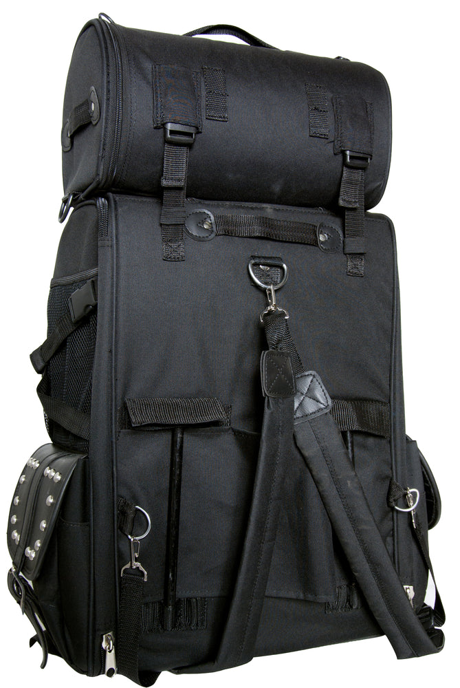 DS391S Updated Touring Sissy Bar Bag w/ Studs-Sissy Bar Bags-Daniel Smart Mfg - Retail