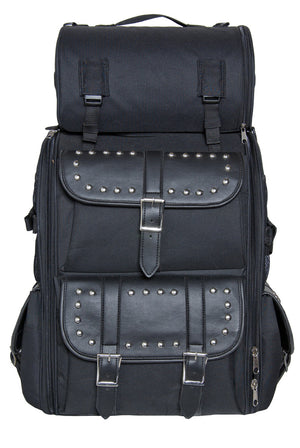 DS391S Updated Touring Sissy Bar Bag w/ Studs-Sissy Bar Bags-Daniel Smart Mfg - Retail
