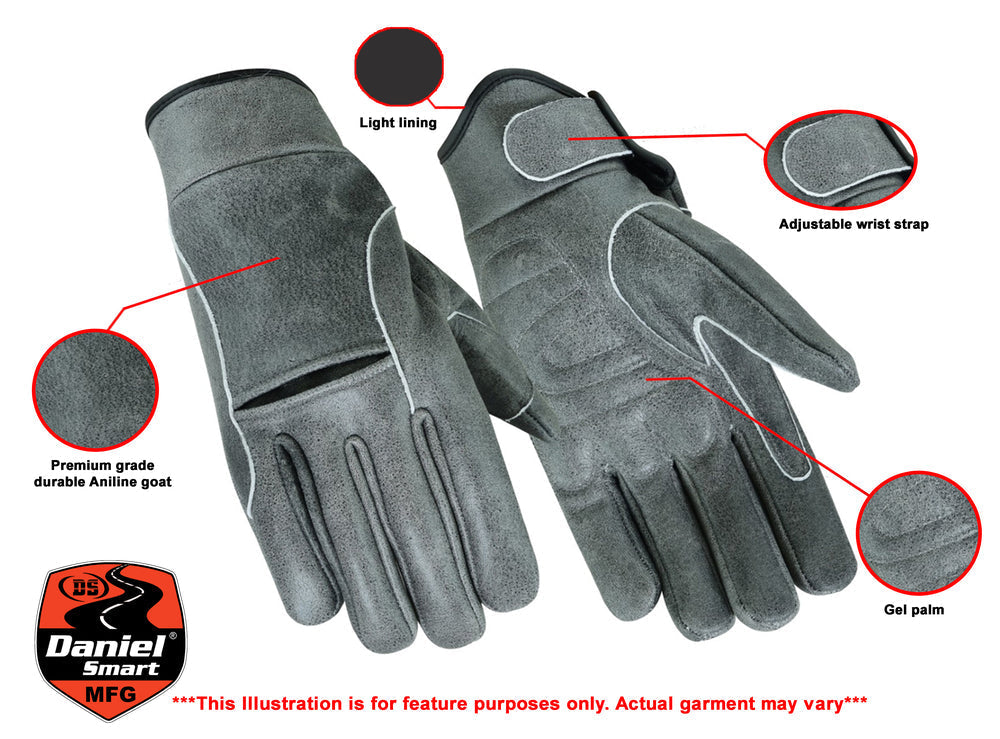 DS42V Premium Gray Cruiser Glove-Daniel Smart Mfg - Retail