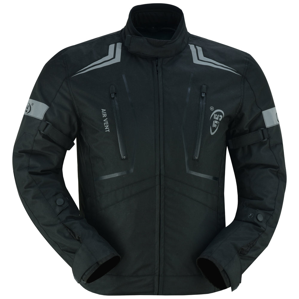 DS4610 Flight Wings - Black Textile Motorcycle Jacket for Men-Daniel Smart Mfg - Retail