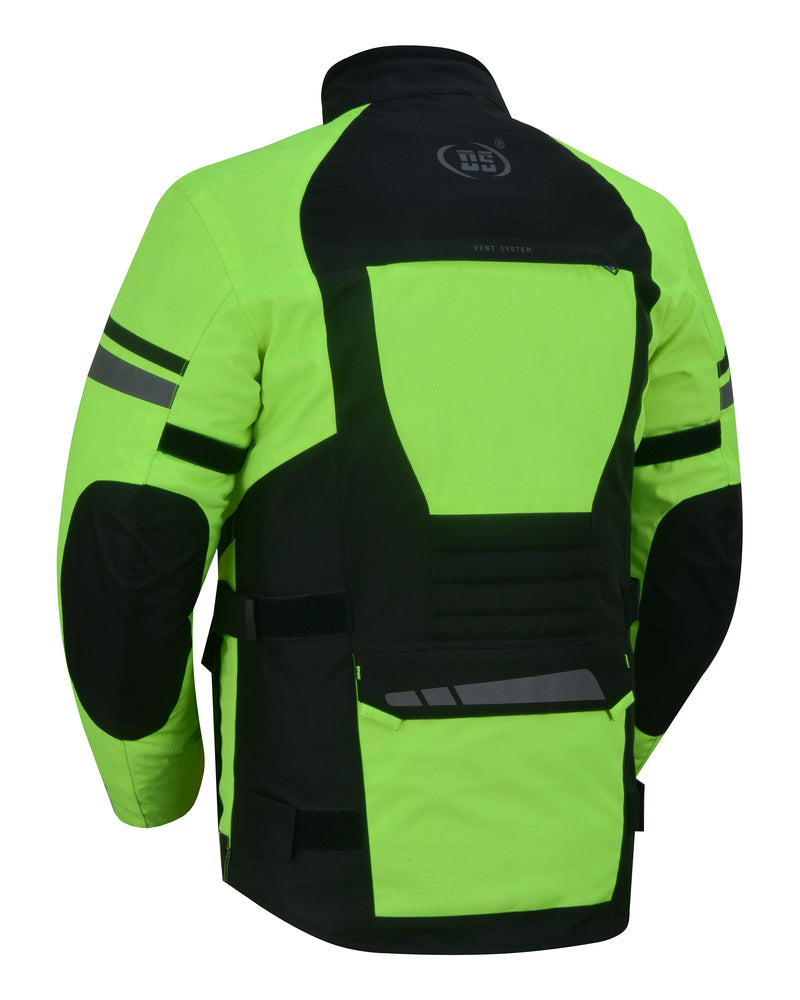 DS4616 Advance Touring Textile Motorcycle Jacket for Men - Hi-Vis-Daniel Smart Mfg - Retail