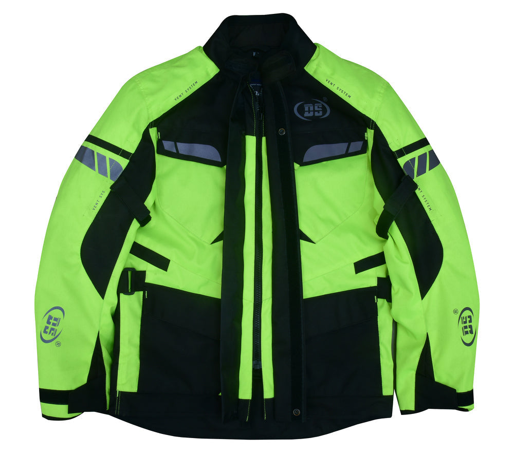 DS4616 Advance Touring Textile Motorcycle Jacket for Men - Hi-Vis-Daniel Smart Mfg - Retail