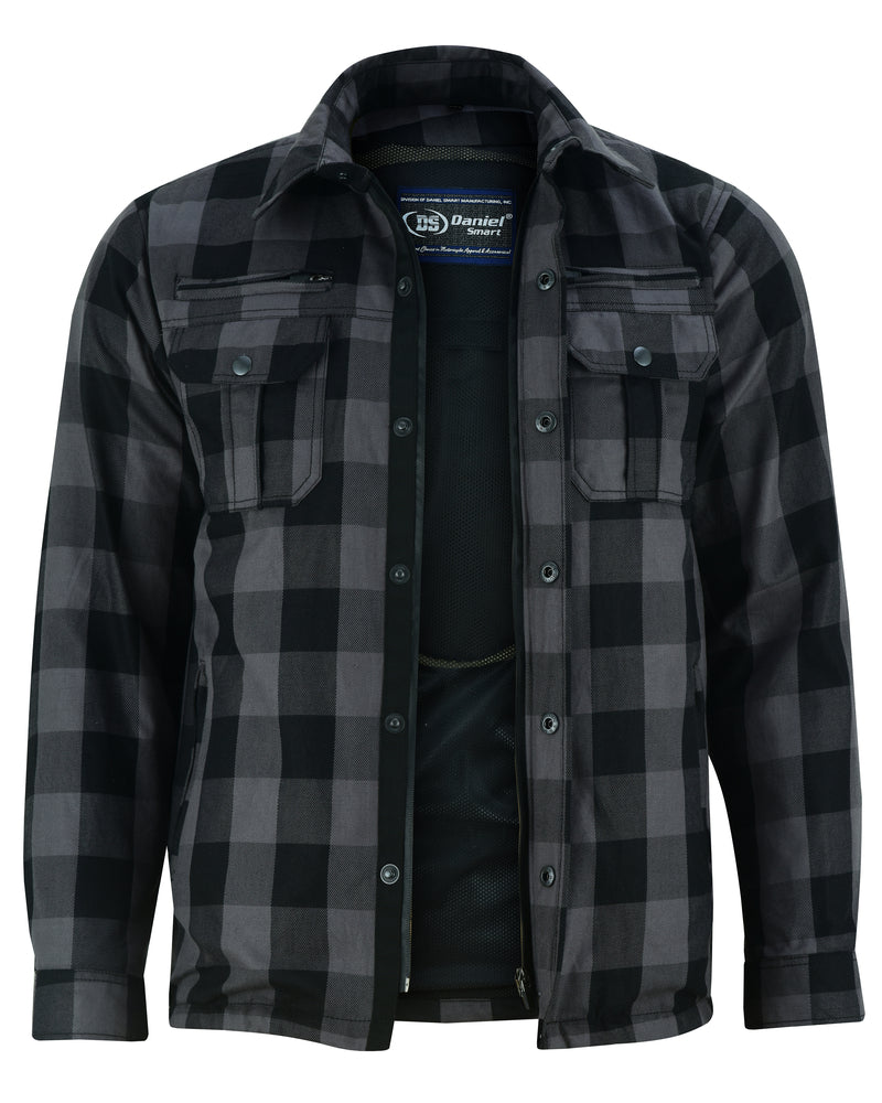 DS4670 Armored Flannel Shirt - Gray-Daniel Smart Mfg - Retail