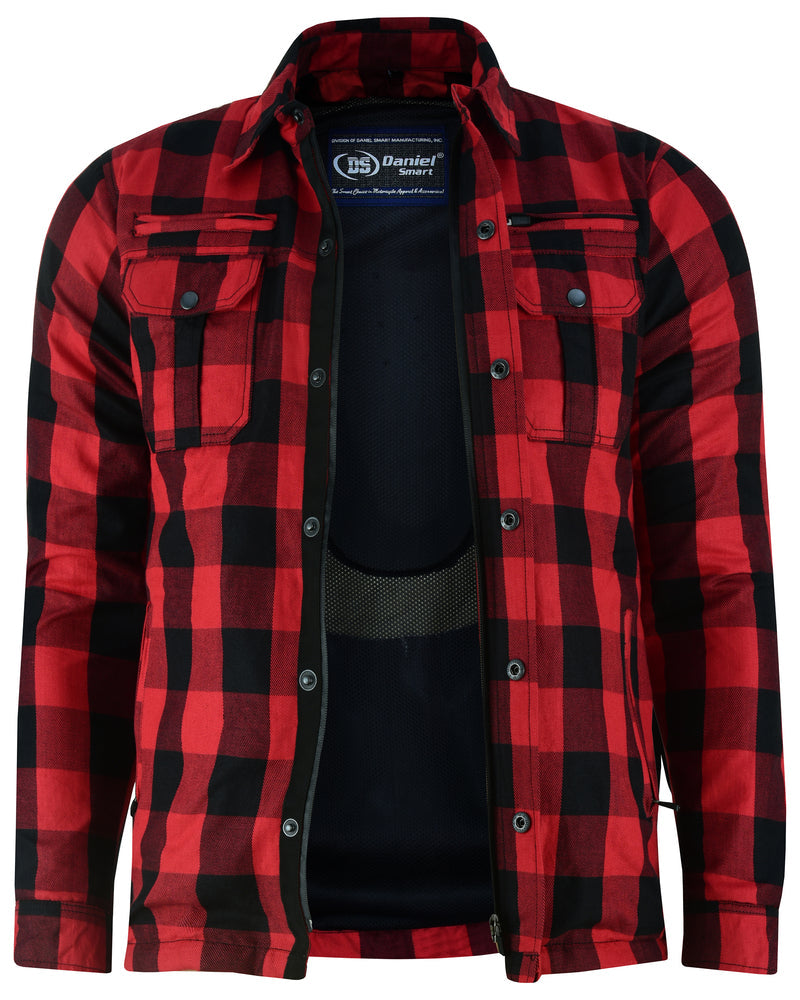 DS4671 Armored Flannel Shirt - Red-Daniel Smart Mfg - Retail