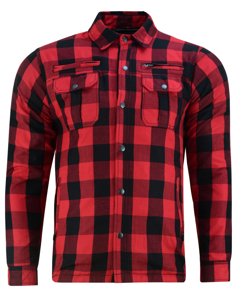 DS4671 Armored Flannel Shirt - Red-Daniel Smart Mfg - Retail