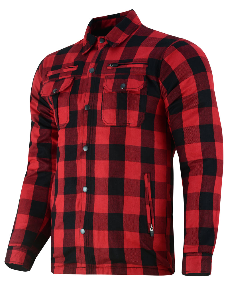 DS4671 Armored Flannel Shirt - Red-Daniel Smart Mfg - Retail