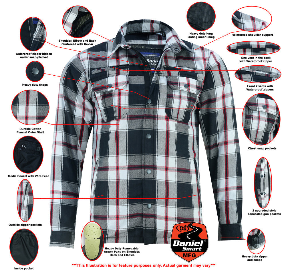 Armored Mens Flannel Shirt Daniel Smart Manufacturing