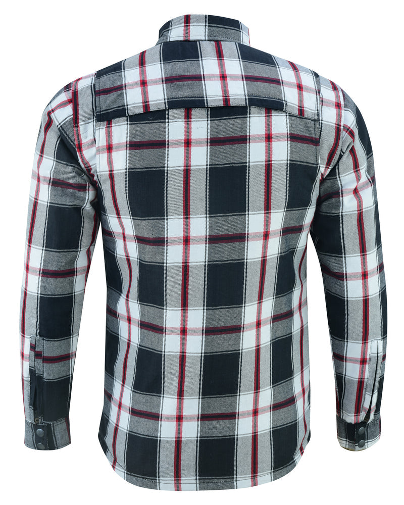 DS4672 Armored Flannel Shirt - Black, White & Red-Daniel Smart Mfg - Retail