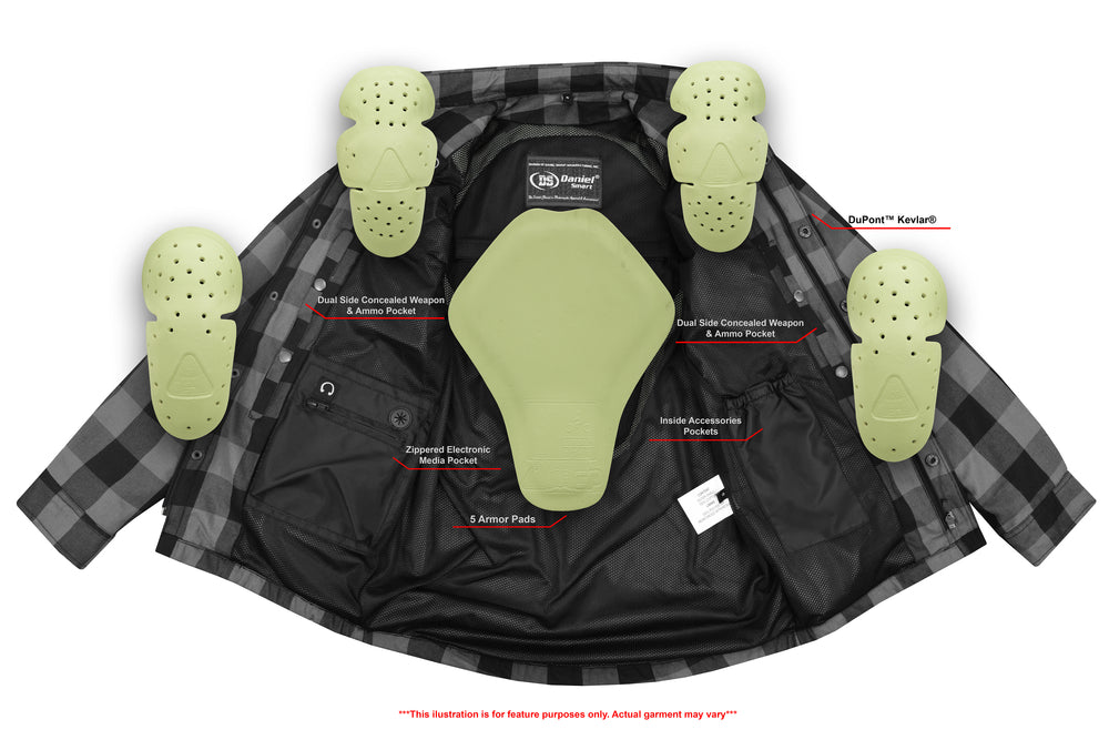Armored Mens Flannel Shirt Daniel Smart Manufacturing