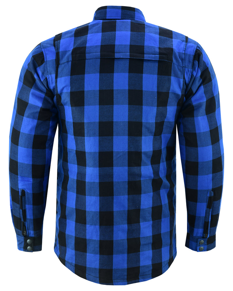 DS4674 Armored Flannel Shirt - Blue-Daniel Smart Mfg - Retail