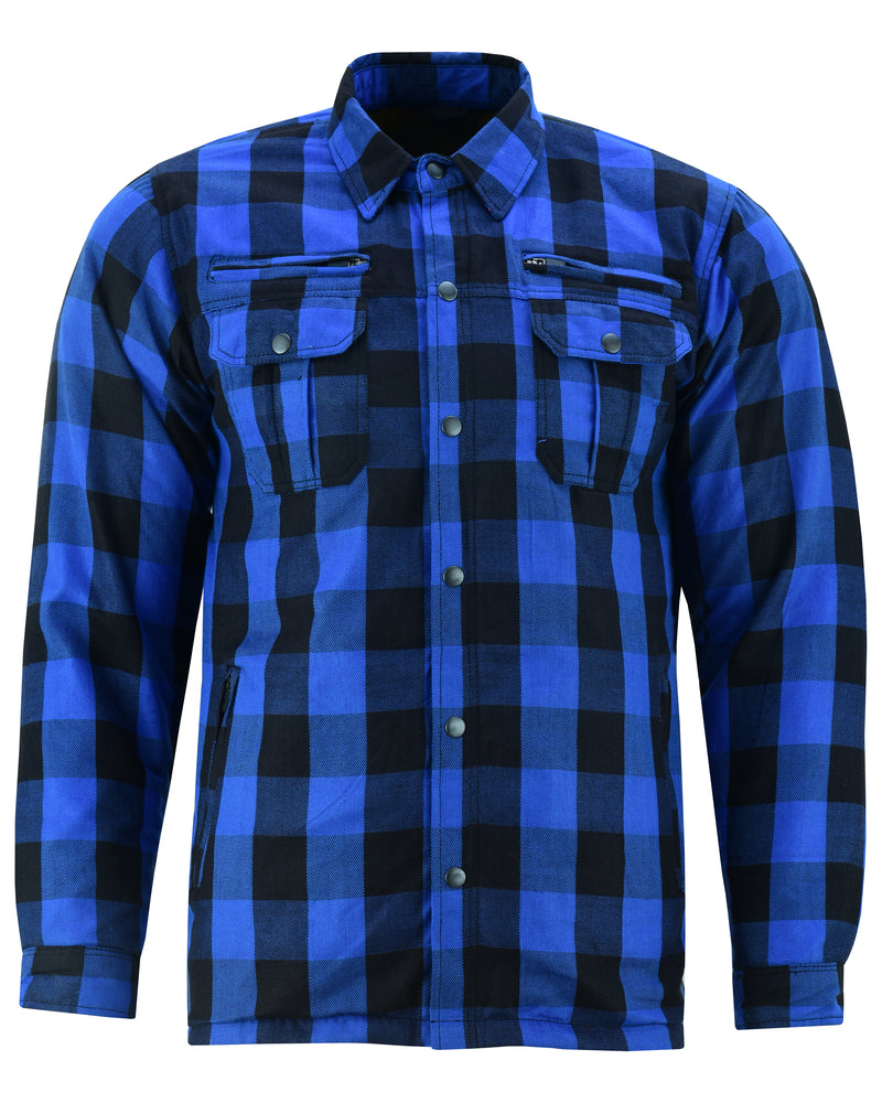 DS4674 Armored Flannel Shirt - Blue-Daniel Smart Mfg - Retail