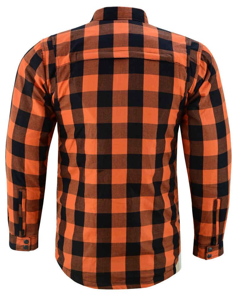 DS4675 Armored Flannel Shirt - Orange-Daniel Smart Mfg - Retail