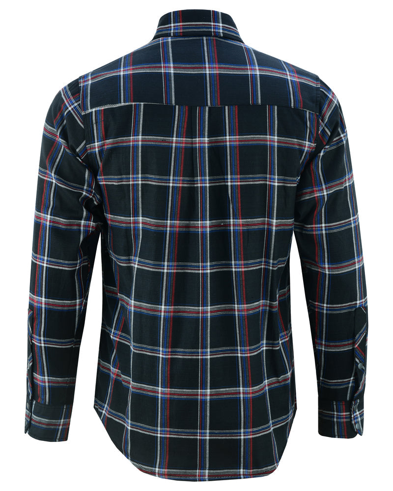 DS4680 Flannel Shirt - Black, Red and Blue-Daniel Smart Mfg - Retail