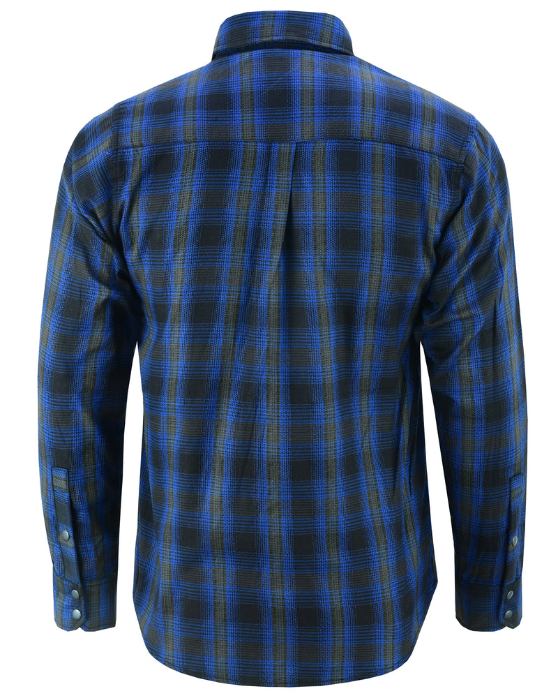 DS4681 Flannel Shirt - Daze Blue and Black-Daniel Smart Mfg - Retail