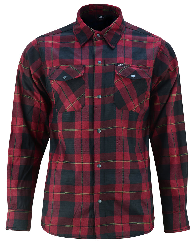 DS4682 Flannel Shirt - Red and Black-Daniel Smart Mfg - Retail