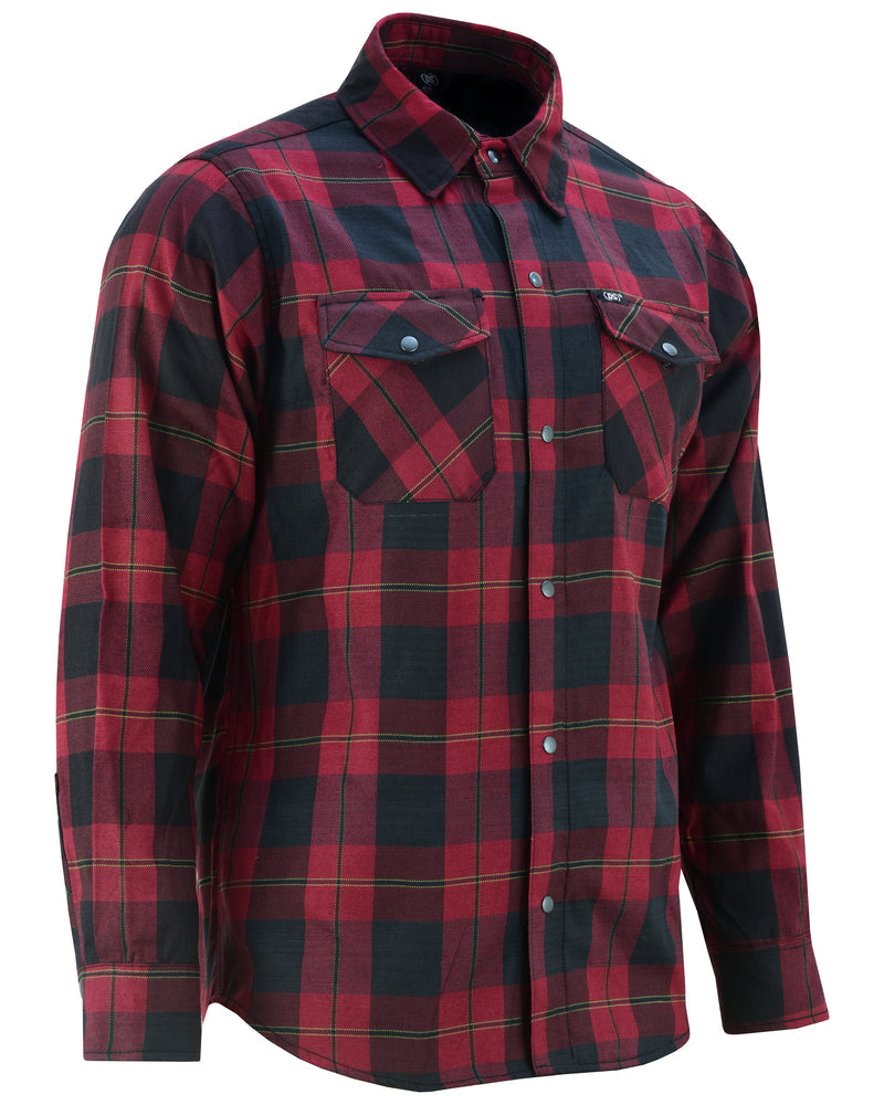 DS4682 Flannel Shirt - Red and Black-Daniel Smart Mfg - Retail