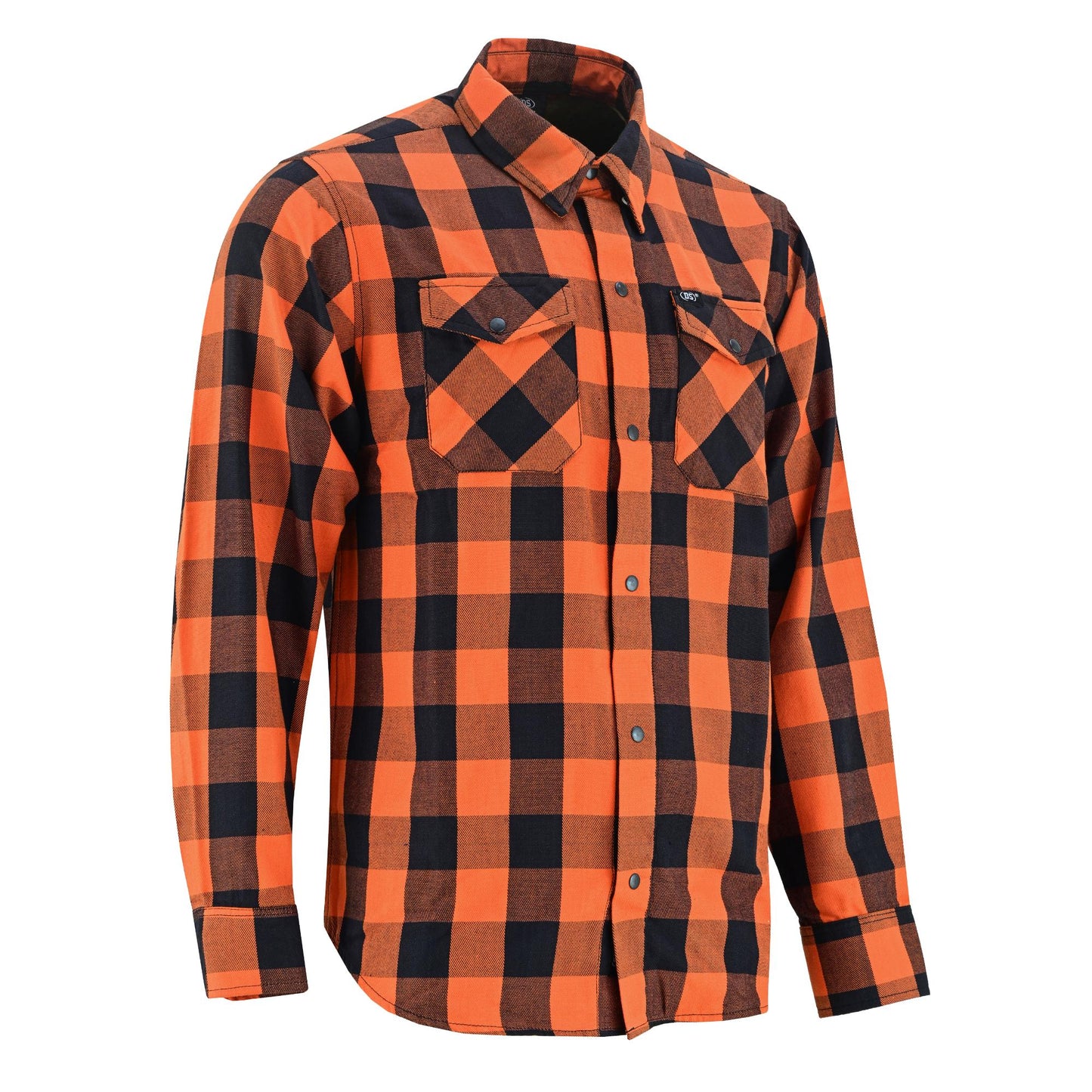 DS4684 Flannel Shirt - Orange and Black-Daniel Smart Mfg - Retail