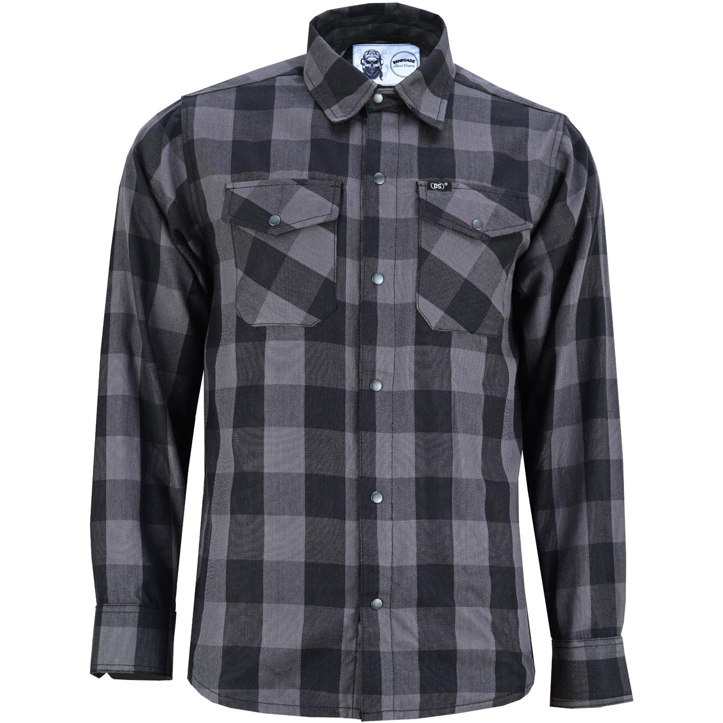 DS4685 Flannel Shirt - Gray and Black-Daniel Smart Mfg - Retail