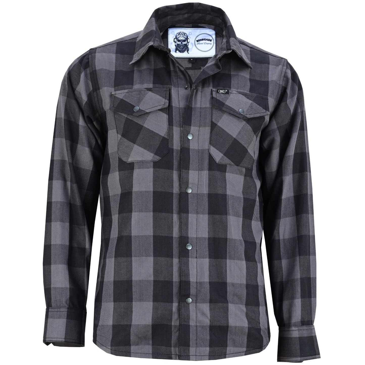 DS4685 Flannel Shirt - Gray and Black-Daniel Smart Mfg - Retail