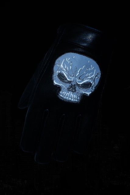 DS47 Reflective Skull Short Glove-Daniel Smart Mfg - Retail