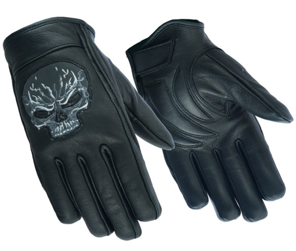 DS47 Reflective Skull Short Glove-Daniel Smart Mfg - Retail